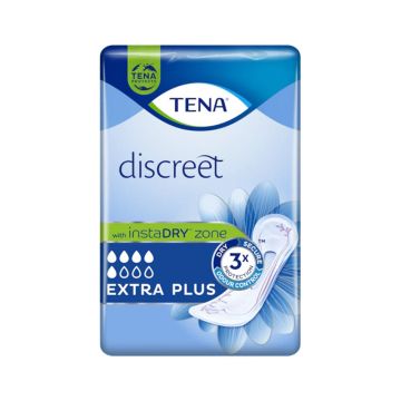 DISCREET EXTRA PLUS 16 pz | Assorbenti ultra perdite urinarie moderate o pesanti | TENA
