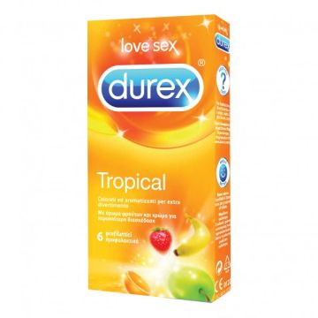 Tropical Mix easy On 6 pz | Profilattici profumati assortiti | DUREX