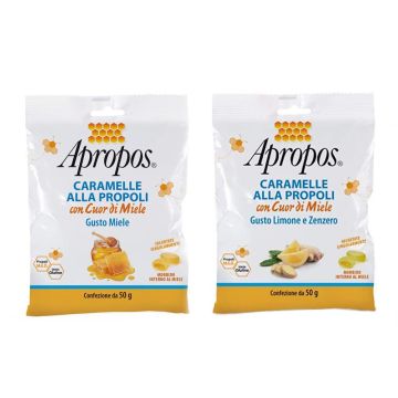 Caramelle Cuor di Miele alla Propoli 50 g | Emollienti per la gola | APROPOS