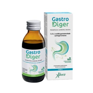 Gastro Diger Sciroppo 180g | Pesantezza, gonfiore, nausea | ABOCA