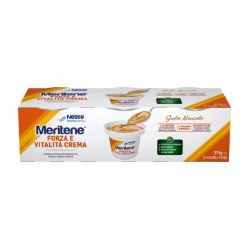 Forza e vitalità Crema 3x125g | Dessert proteico - Vari gusti | MERITENE