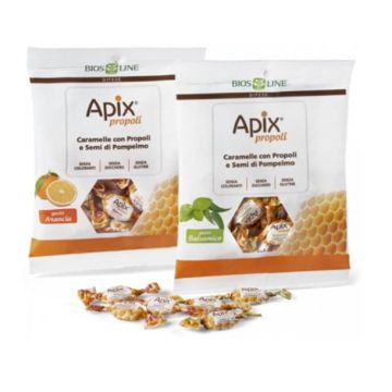 Apix Propoli caramelle 50g vari gusti | Rimedio gola antiossidante | BIOS LINE