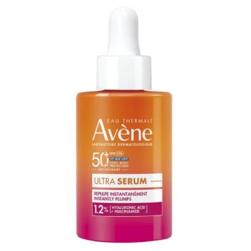Solari - Ultra Siero Rimpolpante 30ml | SPF50+ acido ialuronico e niacinamide | AVENE Eau Thermale