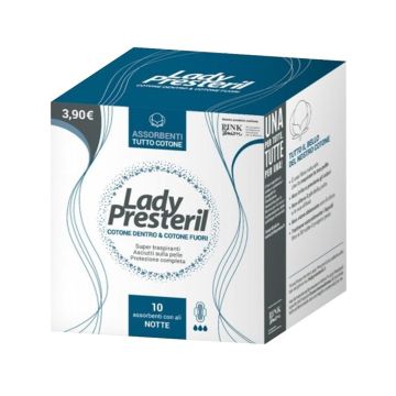 Assorbenti notte | Assorbenti in cotone notte con ali | LADY PRESTERIL
