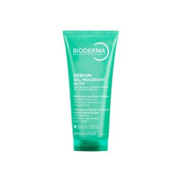 Sébium - Gel Moussant Actif 200ml | Gel detergente pelle grassa-mista | BIODERMA