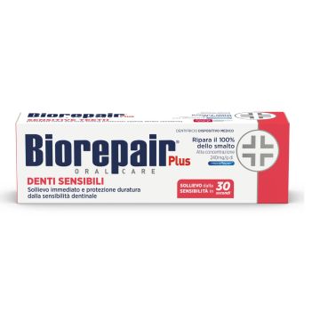 Plus Denti Sensibili 75ml| Dentifricio gengive denti sensibili | BIOREPAIR