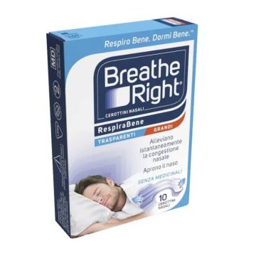 Cerottini Nasali Trasparenti | Grandi - 10 pezzi | BREATHE RIGHT