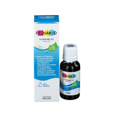 Vitamina D3 200 i.u. 20 ml | Vitamina D3 per bambini in gocce | PEDIAKID