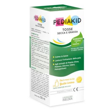 Tosse Secca e grassa 125 ml | Sciroppo tosse bambini | PEDIAKID