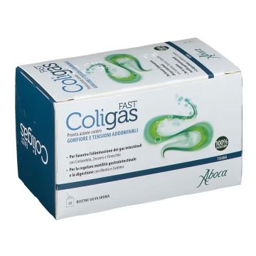 Coligas Fast Tisana 20bustine | Tisana ventre gonfio azione rapida | ABOCA
