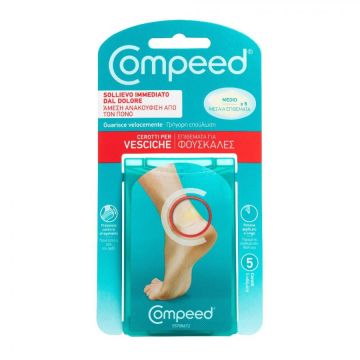 Compeed medio 5 pz | Cerotto per sollievo e guarigione vesciche | COMPEED