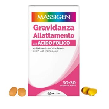 Gravidanza e allattamento 30 cpr | Acido folico, ferro e vitamine | MASSIGEN