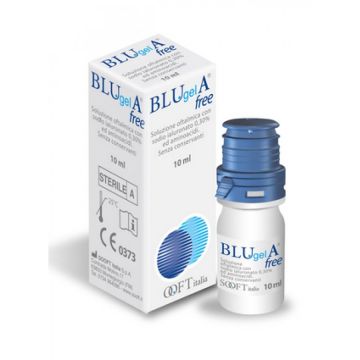 Blugel A Free 10 ml  soluzione oftalmica | Gocce lubrificanti occhi secchi | FIDIA