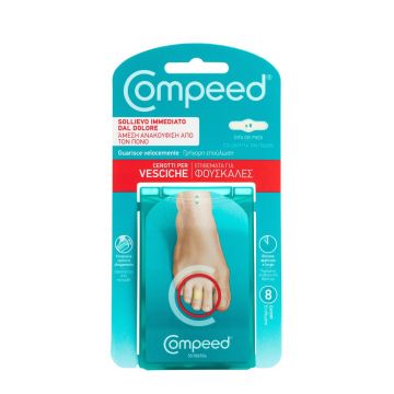 Cerotti Vesciche Dita Piedi 8pz | 1,7 cm x 5,1 cm | COMPEED