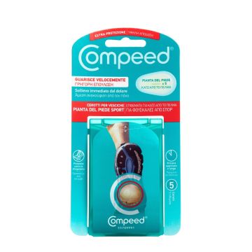 Cerotti Vesciche Pianta del Piede 5pz | 6,6 cm x 4 cm | COMPEED