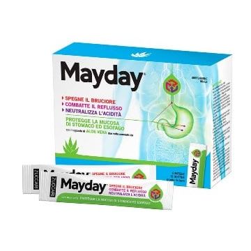 MAYDAY 24 Bustine | Integratore Reflusso, Acidità e Bruciore di stomaco | ZUCCARI