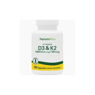 Vitamins D3 e K2 90 cps | Integratore sistema immunitario e ossa | NATURES PLUS