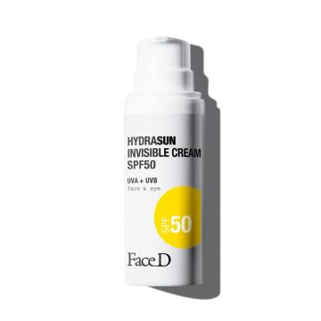 Hydrasun - Crema Solare Invisibile Spf50+ | Viso contorno occhi 50ml | FACE D