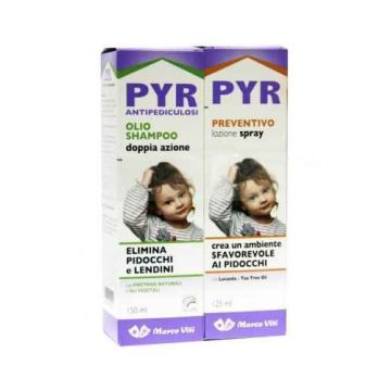 Bipacco Trattamento Pidocchi | Lozione Spray 125 ml + Olio Shampoo 150 ml | PYR