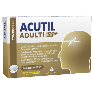 Adulti 55+ 24cpr | Integratore zinco, calcio, magnesio e B2 | ACUTIL