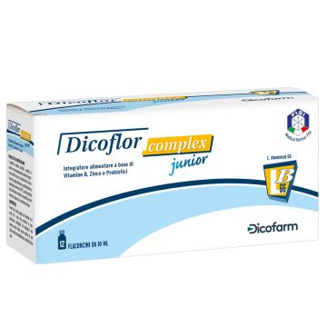 Dicoflor Complex Junior 12flaconcini | Integratore benessere intestinale bambini | DICOFARM