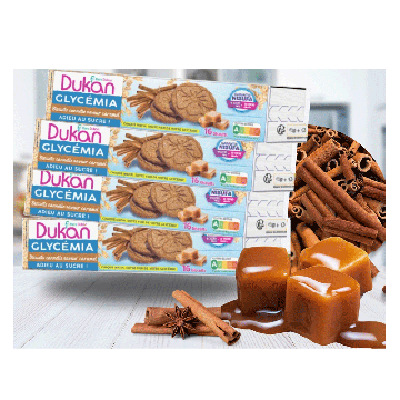 Biscotti Cannella e Caramello Glycemia 132g |16 biscotti|DUKAN