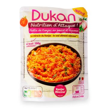 Paella Di Konjac - Pollo e Verdure 240g | Alimento dietetico | DIETA DUKAN