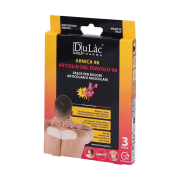 Arnica 98 e Artiglio del diavolo 98 | Fasce Cerotto Cervicale 3pz | DULAC