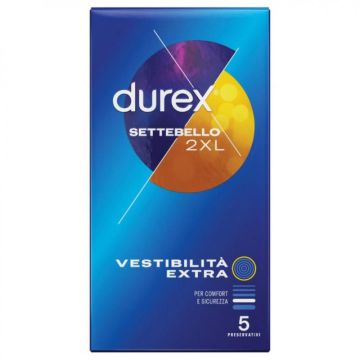 Settebello 2XL 5pz | Profilattici vestibilità extra | DUREX