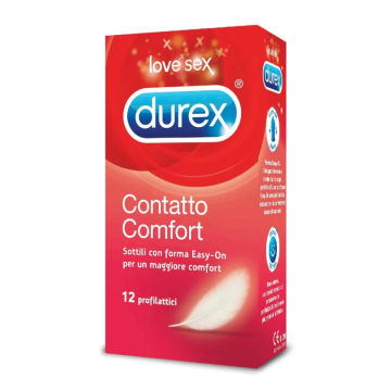 Contatto Comfort 12pz | Profilattici sottili easy-on | DUREX
