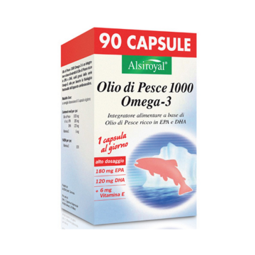 Olio di Pesce 1000 90 cps | Integratore di Omega 3 | DOTT. CAGNOLA Alsiroyal Olio di Pesce 1000 90 cps | Integratore di Omega 3 | DOTT. CAGNOLA Alsiroyal