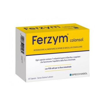 FERZYM COLONSOL | Integratore di fermenti lattici 40 capsule | SPECCHIASOL