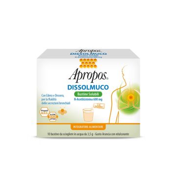 Dissolmuco 10 bustine | Integratore fluidificante | APROPOS