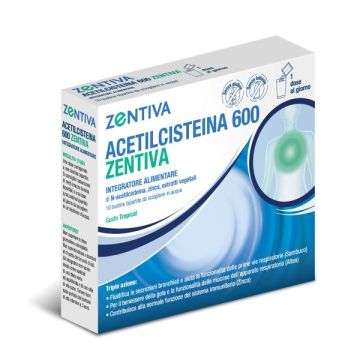 Acetilcisteina 600 10bustine | Integratore vie respiratorie | ZENTIVA