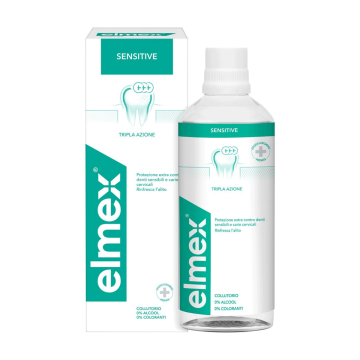 Collutorio Sensitive 400ml | Tripla azione | ELMEX