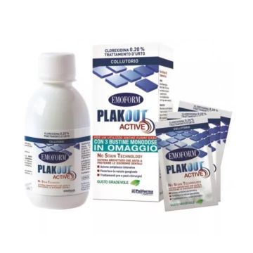 Plakout Active 0,20% +3bustine | Collutorio clorexidina | EMOFORM