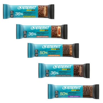 Pure Pro - Protein bar 55g | 36%-50% proteine - Vari gusti | ENERVIT