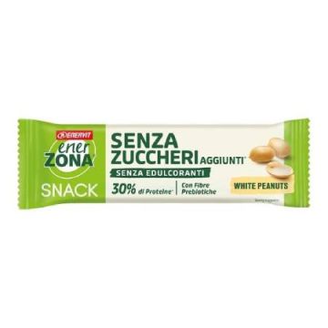 Snack White Peanuts 33g | Barretta pistacchio e cioccolato bianco | ENERZONA