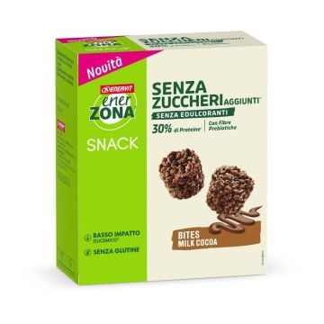 Snack - Bites Milk Cocoa | Senza zuccheri aggiunti - 5x24g | ENERZONA