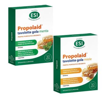 Propolaid - Tavolette Gola 30pz | Mal di gola - Vari gusti | ESI