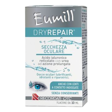 DryRepair 10ml - Collirio | Acido Ialuronico reticolato e Urea | EUMILL
