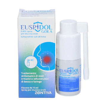 EUSPIDOL GOLA | Ketoprofene Sale Di Lisina 0,16% | Spray Mucosa Orale 15 ml