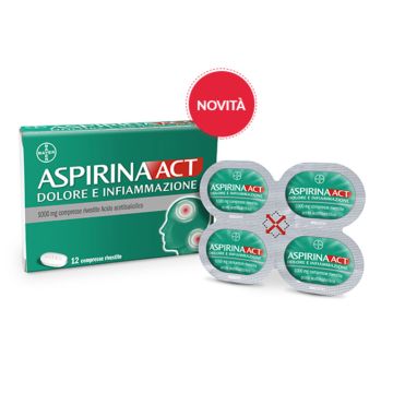 AspirinaAct Dolore e Infiammazione | 12 Compresse rivestite 1 g AspirinaAct Dolore e Infiammazione | 12 Compresse rivestite 1 g
