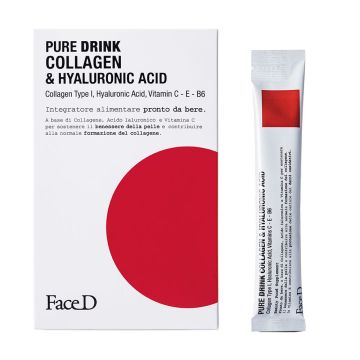Pure Drink - Collagene e Acido Ialuronico | stick pack 30X15ml | FACE D