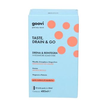 Drenante Taste Drain & Go 24 Stick | Gusto Cranberry e Mandarino | GOOVI By Hunziker