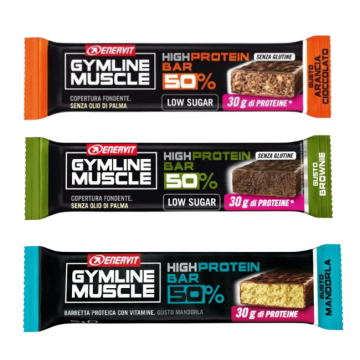 Gymline - High Protein Bar 50%  60g | Low Sugar - Vari gusti | ENERVIT