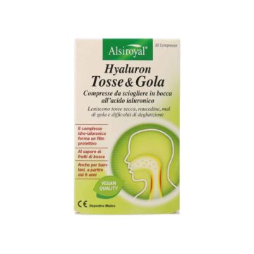 Hyaluron Tosse & Gola 30 cpr | Pastiglie gola acido ialuronico | ALSIROYAL