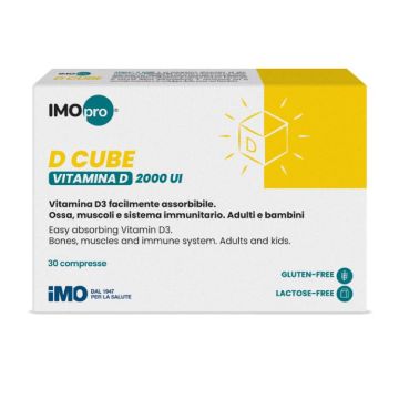 Imopro D Cube 30cpr | Vitamina D3 alto assorbimento | IMO