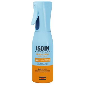 Body Lotion Wet Skin Spf50 250ml | Protezione solare spray idratante | ISDIN - Fotoprotector 
