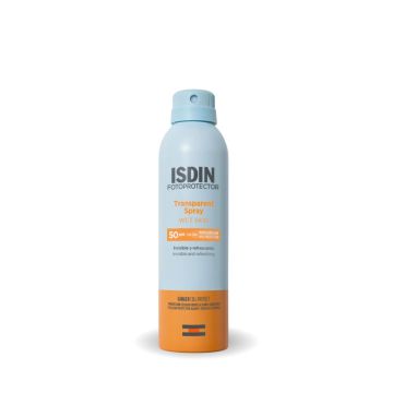 Transparent Spray Wet Skin Spf 50 | Spray solare trasparente 250 ml | ISDIN Fotoprotector